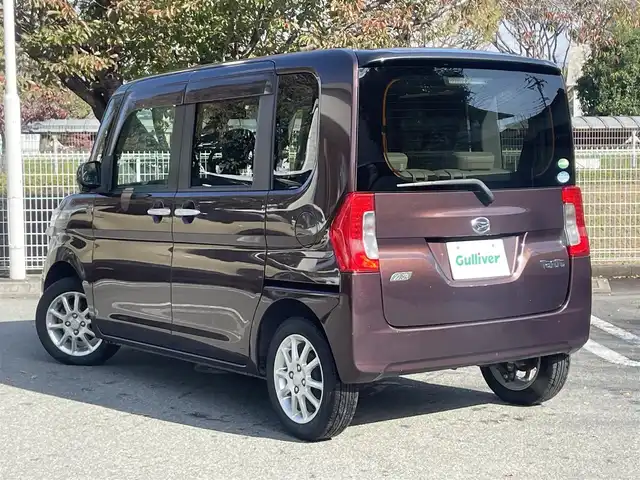 ダイハツ タント L SA 静岡県 2013(平25)年 4.6万km プラムブラウンクリスタルマイカ スマートアシスト　/両側スライドドア　/純正CDオーディオ　/電動格納ミラー　/ヘッドライトレベライザー　/純正ラバーマット　/純正14インチAW　/リモコンキー　/保証書　/取説