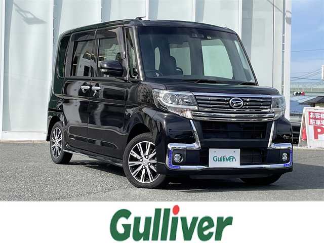 ダイハツ タント カスタムX トップED LTD SAⅢ 福岡県 2018(平30)年 6.4万km ブラックマイカメタリック ・ETC/・シートヒーター/・純正フロアマット/・衝突軽減システム/・横滑り防止/・コーナーセンサー/・アイドリングストップ/・両側パワースライドドア/・ハーフレザーシート/・オートライト/・プッシュスタート/・スマートアシスト