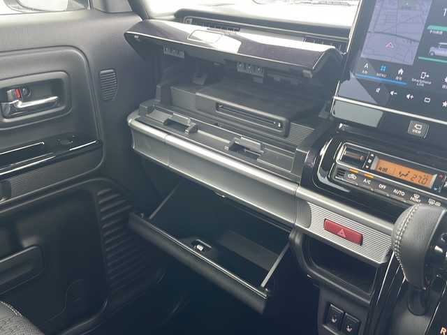 スズキ スペーシア カスタム HYBRID XS ターボ 福島県 2023(令5)年 4.9万km ピュアホワイトパール/ブラック2トーン 4WD ターボ 純正9インチナビ フルセグTV Bluetooth 全方位カメラ 両側パワースライドドア 衝突軽減ブレーキ LEDヘッドライト ETC2.0 オートライト フォグランプ　スマートキー