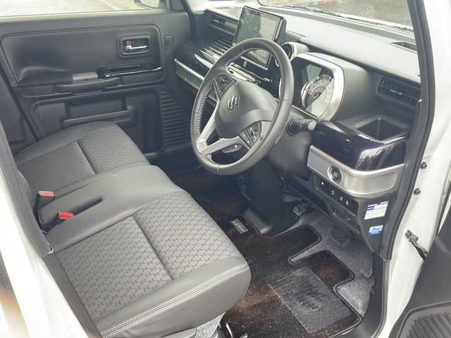 スズキ スペーシア カスタム HYBRID XS ターボ 福島県 2023(令5)年 4.9万km ピュアホワイトパール/ブラック2トーン 4WD ターボ 純正9インチナビ フルセグTV Bluetooth 全方位カメラ 両側パワースライドドア 衝突軽減ブレーキ LEDヘッドライト ETC2.0 オートライト フォグランプ　スマートキー