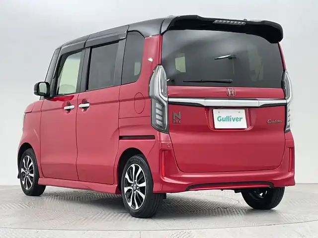 ホンダ Ｎ ＢＯＸ カスタム G EX ホンダセンシング 新潟県 2019(令1)年 2.7万km 赤Ⅱ 純正８インチメモリナビ/フルセグ/　CD/DVD/SD/SUB/Bluetooth/　VXU-195NBi/バックカメラ/両側パワースライドドア/スマートキー×２/純正エンジンスターター/LEDヘッドライト/オートライト/フォグランプ/衝突被害軽減ブレーキ/レーダークルーズコントロール/コーナーセンサー/ドライブレコーダー/ビルトインETC/新車時保証書/取扱説明書/ナビ取説