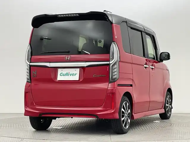 ホンダ Ｎ ＢＯＸ カスタム G EX ホンダセンシング 新潟県 2019(令1)年 2.7万km 赤Ⅱ 純正８インチメモリナビ/フルセグ/　CD/DVD/SD/SUB/Bluetooth/　VXU-195NBi/バックカメラ/両側パワースライドドア/スマートキー×２/純正エンジンスターター/LEDヘッドライト/オートライト/フォグランプ/衝突被害軽減ブレーキ/レーダークルーズコントロール/コーナーセンサー/ドライブレコーダー/ビルトインETC/新車時保証書/取扱説明書/ナビ取説