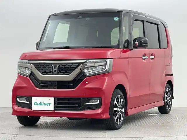 ホンダ Ｎ ＢＯＸ カスタム G EX ホンダセンシング 新潟県 2019(令1)年 2.7万km 赤Ⅱ 純正８インチメモリナビ/フルセグ/　CD/DVD/SD/SUB/Bluetooth/　VXU-195NBi/バックカメラ/両側パワースライドドア/スマートキー×２/純正エンジンスターター/LEDヘッドライト/オートライト/フォグランプ/衝突被害軽減ブレーキ/レーダークルーズコントロール/コーナーセンサー/ドライブレコーダー/ビルトインETC/新車時保証書/取扱説明書/ナビ取説