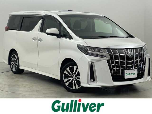 トヨタ アルファード S Cパッケージ 福岡県 2022(令4)年 2.3万km ホワイトパールクリスタルシャイン Ｗサンルーフ　/後席モニター　/純正１０．５型ナビ（フルセグTV）　/全方位カメラ　/ビルトインETC２．０　/ＪＢＬサウンド　/デジタルルームミラー　/セーフティセンス　/レーダークルーズコントロール　/衝突軽減ブレーキ　/レーンキープ　/ブラインドスポットモニター　/アクセル踏み間違い防止　/ＭＴモード付き　/パーキングアシスト　/シートベンチレーション／ヒーター　/ステアリングヒーター　/両側電動スライドドア　/パワーバックドア　/純正１８インチＡＷ　/３眼ＬＥＤ