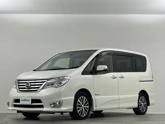 日産 セレナ HWS S HV Vエアロ+Sefty Aセーフ 埼玉県 2015(平27)年 5.1万km ブリリアントホワイトパール 純正８インチナビ　Bluetooth アラウンドビューモニター　１１インチフリップダウンモニター　クルーズコントロール レーンキープアシスト 両側パワースライドドア 衝突軽減システム ETC