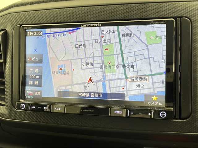 ダイハツ ミラ イース L SAⅢ 宮崎県 2017(平29)年 1.5万km スカイブルーメタリック 禁煙車/衝突被害軽減ブレーキ/社外ナビTV/（カロッツェリア/AVIC-RZ301/CD/FMAM/ワンセグTV)/社外フロアマット/純正セキュリティアラーム/クリアランスソナー/オートマチックハイビーム/ドアバイザー/WSRSエアバック/ABS/リモコンキー