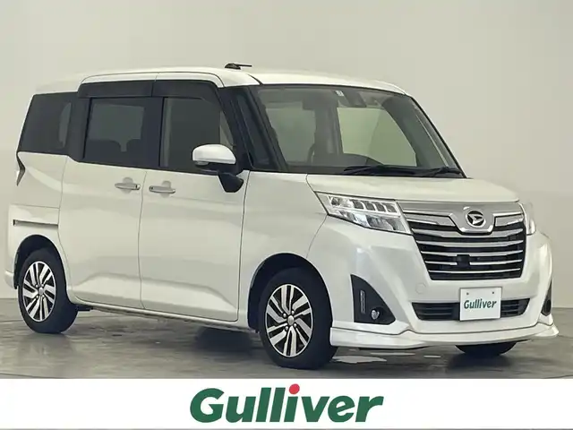 ダイハツ トール カスタムG SAⅡ 滋賀県 2017(平29)年 3.8万km パールホワイトⅢ 9インチナビ（BLUETOOTH/SD/DVD/CD/フルセグ）/ETC/両側パワースライドドア/全周囲カメラ/クルーズコントロール/アイドリングストップ/衝突軽減装置/横滑り防止装置/前方ドライブレコーダー/ドアバイザー/プッシュスタート