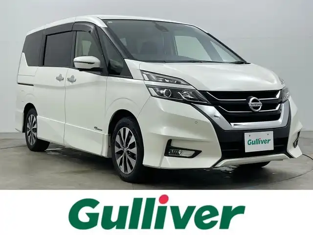 日産 セレナ ハイウェイスター 岡山県 2016(平28)年 5.9万km ブリリアントホワイトパール 純正11インチフリップダウンモニター/プロパイロット/純正9インチメモリナビ【MM516D-L】/　(AM/FM/CD/DVD/Bluetooth/Music Stocker/フルセグTV)/全方位モニター/バック/サイド/フロントカメラ/運転、走行支援/・エマージェンシーブレーキ/・踏み間違い衝突防止アシスト/・車線逸脱警報/防止支援システム/・インテリジェントクルーズコントロール/・ふらつき警報/・ヒルスタートアシスト/・車両接近通報/インテリジェントパーキングアシスト/横滑り防止/アイドリングストップ/純正16インチアルミホイール/両側パワースライドドア/純正ビルトインETC/シートバックテーブル/ロールサンシェード(2列目)/USBポート/スペアキー×1/アクセサリーソケット/ISOFIX