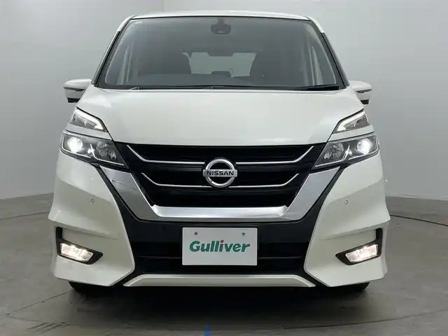 日産 セレナ ハイウェイスター 岡山県 2016(平28)年 5.9万km ブリリアントホワイトパール 純正11インチフリップダウンモニター/プロパイロット/純正9インチメモリナビ【MM516D-L】/　(AM/FM/CD/DVD/Bluetooth/Music Stocker/フルセグTV)/全方位モニター/バック/サイド/フロントカメラ/運転、走行支援/・エマージェンシーブレーキ/・踏み間違い衝突防止アシスト/・車線逸脱警報/防止支援システム/・インテリジェントクルーズコントロール/・ふらつき警報/・ヒルスタートアシスト/・車両接近通報/インテリジェントパーキングアシスト/横滑り防止/アイドリングストップ/純正16インチアルミホイール/両側パワースライドドア/純正ビルトインETC/シートバックテーブル/ロールサンシェード(2列目)/USBポート/スペアキー×1/アクセサリーソケット/ISOFIX