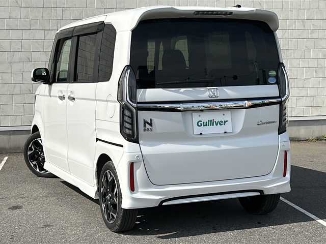 ホンダ Ｎ ＢＯＸ カスタム G L ターボ ホンダセンシング 茨城県 2018(平30)年 4.8万km プラチナホワイトパール 純正SDナビ＆地デジTV【VXU-185NBi】/(地デジTV・CD・DVD・BT・ラジオ再生)/社外ドライブレコーダー（フロント）/ETC/被害軽減システム/プッシュスタート/バックカメラ/アイドリングストップ/サイドエアバック/両側パワースライドドア