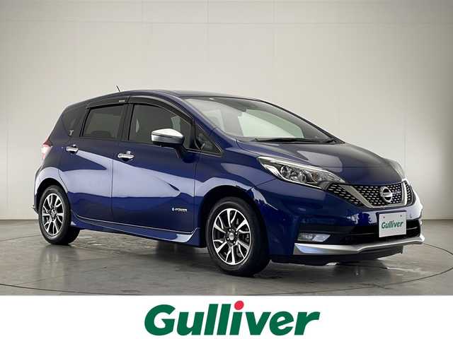 日産 ノート e－パワーオーテック 宮崎県 2020(令2)年 3.1万km オーロラフレアブルーパール エマージェンシーブレーキ/車線逸脱警報/オートマチックハイビーム/コーナーセンサー/レーダークルーズコントロール/インテリジェントルームミラー/純正7インチSDナビ/フルセグTV/CD/DVD/Bluetooth/アラウンドビューモニター/LEDヘッドライト/純正15インチAW/純正ナビ一体型ドライブレコーダー（DJ4-D）/ETC/スマートキー×２/保証書/取扱説明書/ナビ取扱説明書