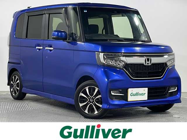 ホンダ Ｎ ＢＯＸ カスタム G EX ホンダセンシング 広島県 2019(令1)年 4.6万km ブリリアントスポーティブルーメタリック2トーン ｓｔｒａｄａナビ/バックカメラ/両側パワースライドドア/レーダークルーズコントロール/ＥＴＣ/オートマトックハイビーム/ドラレコ/コーナーセンサー/ＬＥＤヘッドライト/レーンキープアシスト/衝突軽減/エアバッグ(運転席/助手席/サイド/カーテン)/純正14インチアルミホイール(155/65/R14)