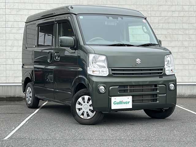 スズキ エブリイ PC 茨城県 2023(令5)年 3.8万km クールカーキPM 純正ディスプレイオーディオ【Bluetooth】/社外ドライブレコーダー（フロント・リヤ）/被害軽減システム/バックカメラ/社外デジタルインナーミラー/アイドリングストップ/両側スライドドア/取扱説明書/保証書