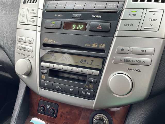 トヨタ ハリアー 240G プレミアム Lパッケージ 新潟県 2008(平20)年 13.5万km ブラック 純正HDDナビ/CD/DVD/ミュージックサーバー/バックカメラ/ETC/サンルーフ/革シート/パワーシート/シートヒーター /ステアリングスイッチ/リモコンキー /キセノンヘッドライト/オートライト/フォグランプ/純正17インチアルミホイール