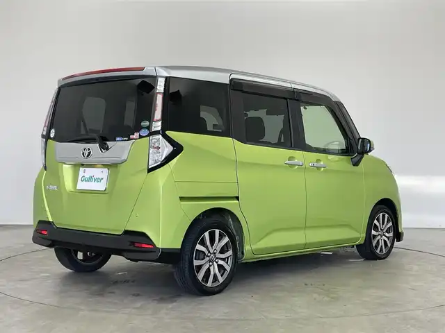 トヨタ タンク カスタムG－T 埼玉県 2017(平29)年 7.1万km フレッシュグリーンメタリック/シルバー2トーン スマートアシスト３　純正９インチナビ　バックカメラ　ＥＴＣ　ドライブレコーダー　シートヒーター　クルーズコントロール　両側パワースライドドア　純正アルミホイール　オートライト　ＬＥＤヘッドライト　ＴＶ