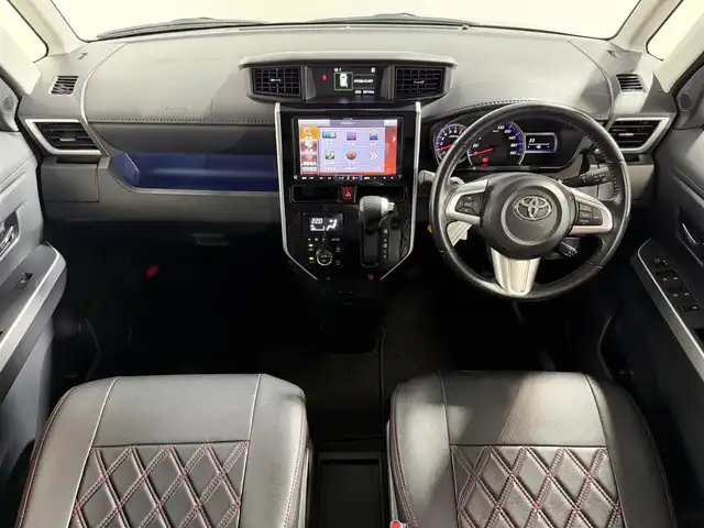 トヨタ ルーミー カスタムG－T 大阪府 2018(平30)年 2.6万km ブラックマイカメタリック ALPINE9incナビTV バックカメラ フリップダウンモニター 両側パワースライドドア シートヒーター クルーズコントロール 衝突軽減ブレーキ レーンアシスト スマートキー プッシュスタート ドライブレコーダー ETC