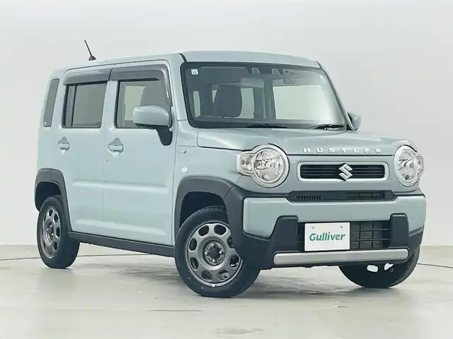 スズキ ハスラー HYBRID G ターボ 福島県 2021(令3)年 2.1万km オフブルーM スズキセーフティサポート/・衝突被害軽減ブレーキ/・レーンキープアシスト/・クリアランスソナー/・レーダークルーズコントロール/社外ディスプレイオーディオ/・Bluetooth/CD/DVD/・バックカメラ/・ETC/・前後ドライブレコーダー/パドルシフト/・ステアリングリモコン/アイドリングストップ/シートヒーター(運転席/助手席)/オートライト/・ヘッドライトレベライザー/電動格納ミラー/純正フロアマット/ドアバイザー/社外AW付スタッドレスタイヤ/・165/60/R15 4mm