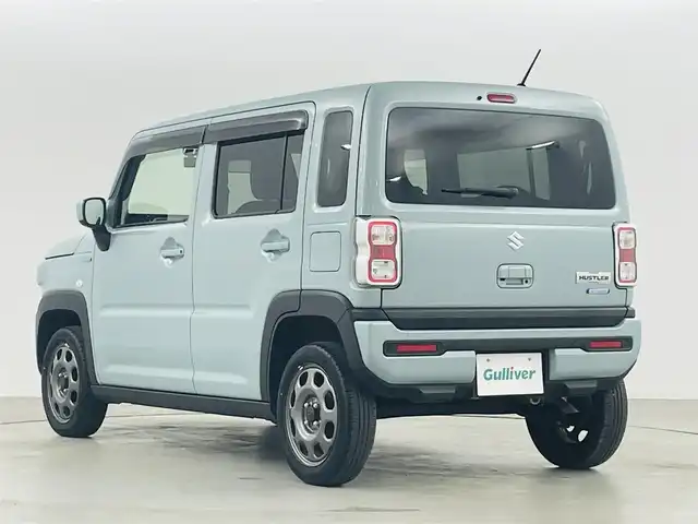 スズキ ハスラー HYBRID G ターボ 福島県 2021(令3)年 2.1万km オフブルーM スズキセーフティサポート/・衝突被害軽減ブレーキ/・レーンキープアシスト/・クリアランスソナー/・レーダークルーズコントロール/社外ディスプレイオーディオ/・Bluetooth/CD/DVD/・バックカメラ/・ETC/・前後ドライブレコーダー/パドルシフト/・ステアリングリモコン/アイドリングストップ/シートヒーター(運転席/助手席)/オートライト/・ヘッドライトレベライザー/電動格納ミラー/純正フロアマット/ドアバイザー/社外AW付スタッドレスタイヤ/・165/60/R15 4mm