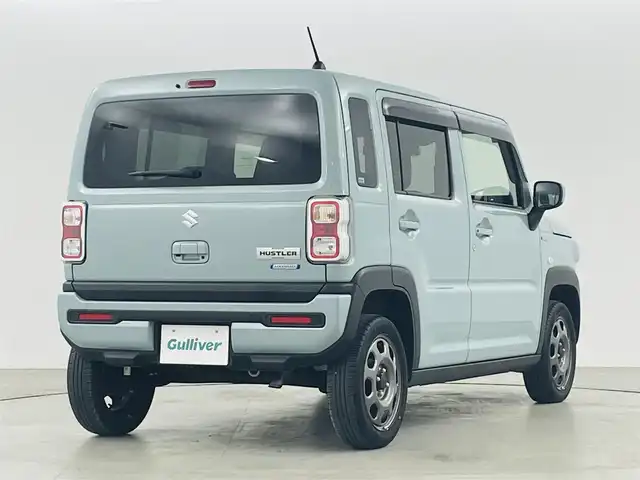 スズキ ハスラー HYBRID G ターボ 福島県 2021(令3)年 2.1万km オフブルーM スズキセーフティサポート/・衝突被害軽減ブレーキ/・レーンキープアシスト/・クリアランスソナー/・レーダークルーズコントロール/社外ディスプレイオーディオ/・Bluetooth/CD/DVD/・バックカメラ/・ETC/・前後ドライブレコーダー/パドルシフト/・ステアリングリモコン/アイドリングストップ/シートヒーター(運転席/助手席)/オートライト/・ヘッドライトレベライザー/電動格納ミラー/純正フロアマット/ドアバイザー/社外AW付スタッドレスタイヤ/・165/60/R15 4mm