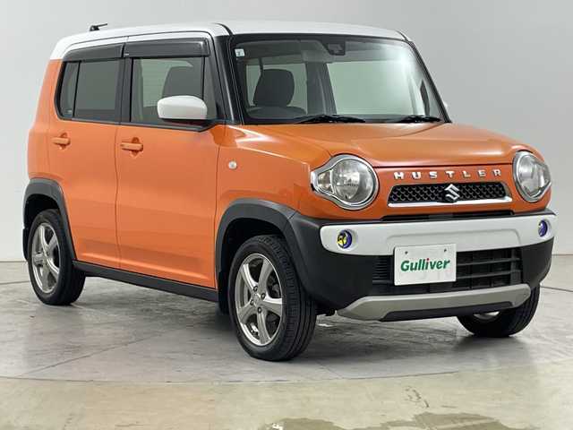 スズキ ハスラー G 道央・札幌 2015(平27)年 7万km パッションオレンジマイカ/スペリアホワイト ・４WD/・社外ＳＤナビ/・ＣＤ／ＤＶＤ／ＢＴ／ＡＵＸ／フルセグＴＶ/・ブレーキアシスト/・横滑り防止装置/・ダウンヒルアシストコントロール/・グリップコントロール/・アイドリングストップ/・運転席シートヒーター/・フォグランプ/・プッシュスタート/・スマートキー×２/・純正フロアマット/・純正ドアバイザー/・電動格納ミラー/・鉄ホイール付冬タイヤ積込/・取扱説明書/新車時保証書