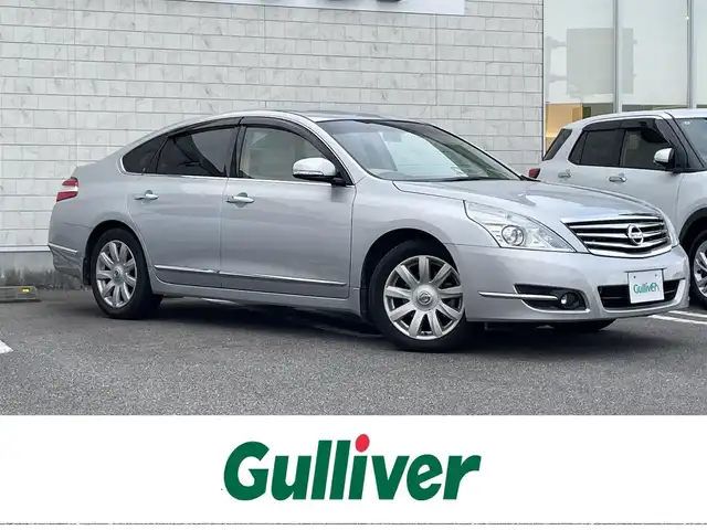 日産 ティアナ 250XV 宮崎県 2009(平21)年 6.8万km ブリリアントシルバー 純正マルチナビ/（CD再生　CDメモリー機能　BT）/バックカメラ/アルミホイール純正/パワーシート/（シートメモリー機能あり）/スペアキー/左ミラーカメラ/カーペット純正/V6エンジン搭載/ACC/ETC