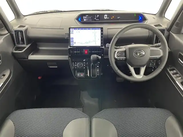 ダイハツ タント カスタム RS 愛知県 2025(令7)年 0.4万km シャイニングホワイトパール 純正１０型ナビ　全方位カメラ　シートヒーター　ＨＤＭＩ　両側パワスラ　フルセグＴＶ　ＤＶＤ　スマアシ　ＥＴＣ　ドラレコ　コーナーセンサー　衝突軽減　ＵＳＢ接続　ＬＥＤライト　フォグ　純正マット　禁煙車　オートハイビーム　Bluetooth　アイドリングストップ　純正１５インチAW　スマートキー　プッシュスタート