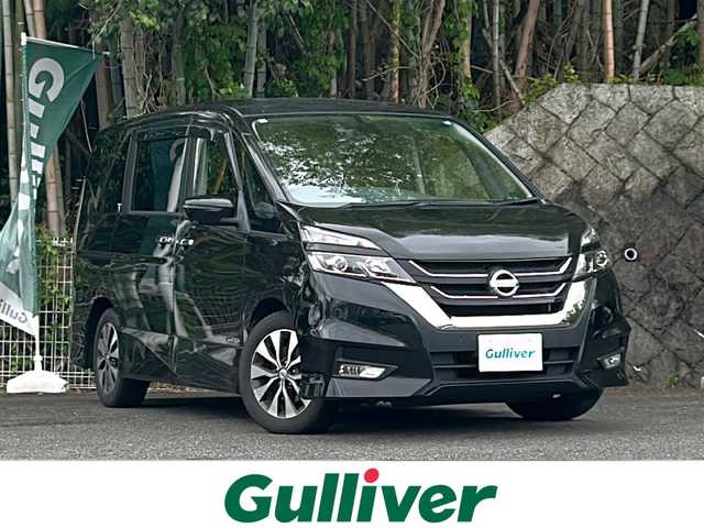 日産 セレナ ハイウェイスターVセレクションⅡ 京都府 2017(平29)年 4.1万km ダイヤモンドブラック 純正ナビ/・BT Audio/フルセグTV/CD/DVD/AM/FM/プロパイロット/アラウンドビューモニター/バックカメラ/両側パワースライドドア/プリクラッシュセーフティ/標識検知/車線逸脱防止装置/横滑り防止装置/パーキングアシスト/アイドリングストップ/ビルトインETC/ステアリングスイッチ/ドライブレコーダー/オートライト/オートリトラクタブルミラー/コーナーセンサー/プッシュスタート/純正フロアマット/ドアバイザー