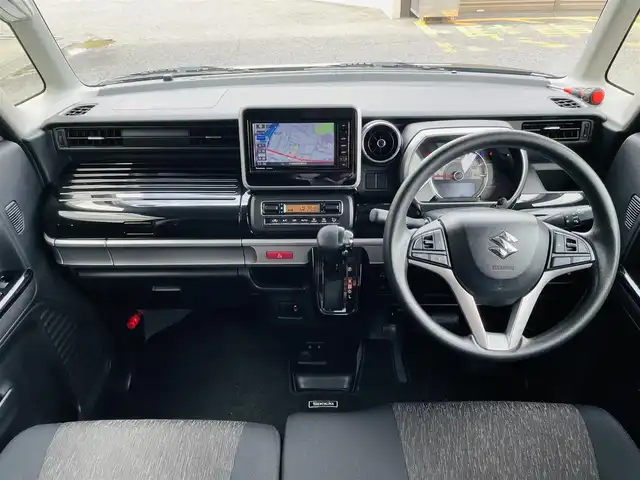 スズキ スペーシア カスタム HYBRID GS 千葉県 2020(令2)年 5.7万km ブルーイッシュブラックパール3 ディーラーSDナビ/（フルセグ/BT/DVD/SD/）/TV走行中視聴OK/D席シートヒーター/レーダークルーズコントロール/LDA/LEDヘッドライト/フォグライト/前後コーナーセンサー/フロアマット/ドアバイザー/プッシュスタート/スペアキー/取説/保証書