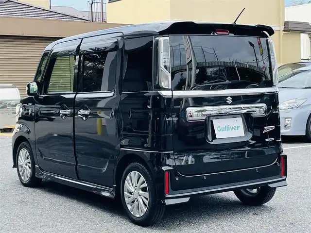 スズキ スペーシア カスタム HYBRID GS 千葉県 2020(令2)年 5.7万km ブルーイッシュブラックパール3 ディーラーSDナビ/（フルセグ/BT/DVD/SD/）/TV走行中視聴OK/D席シートヒーター/レーダークルーズコントロール/LDA/LEDヘッドライト/フォグライト/前後コーナーセンサー/フロアマット/ドアバイザー/プッシュスタート/スペアキー/取説/保証書