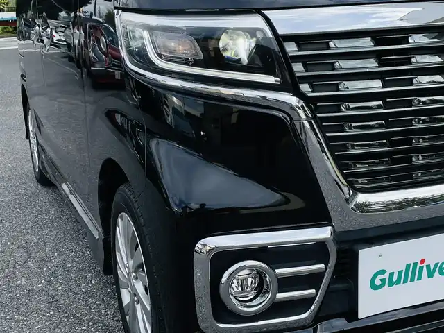 スズキ スペーシア カスタム HYBRID GS 千葉県 2020(令2)年 5.7万km ブルーイッシュブラックパール3 ディーラーSDナビ/（フルセグ/BT/DVD/SD/）/TV走行中視聴OK/D席シートヒーター/レーダークルーズコントロール/LDA/LEDヘッドライト/フォグライト/前後コーナーセンサー/フロアマット/ドアバイザー/プッシュスタート/スペアキー/取説/保証書