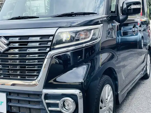 スズキ スペーシア カスタム HYBRID GS 千葉県 2020(令2)年 5.7万km ブルーイッシュブラックパール3 ディーラーSDナビ/（フルセグ/BT/DVD/SD/）/TV走行中視聴OK/D席シートヒーター/レーダークルーズコントロール/LDA/LEDヘッドライト/フォグライト/前後コーナーセンサー/フロアマット/ドアバイザー/プッシュスタート/スペアキー/取説/保証書