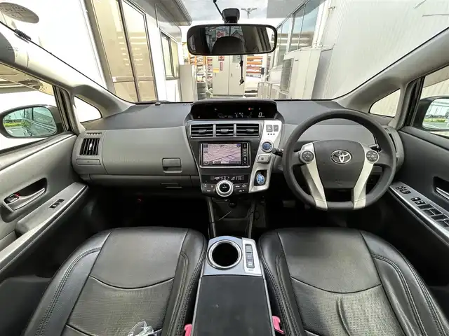 トヨタ プリウス α S 福島県 2012(平24)年 8万km ブラック 社外ナビ/フルセグ/バックカメラ/ビルトインETC/ドライブレコーダー/オートライト/スマートキー/純正16インチAW