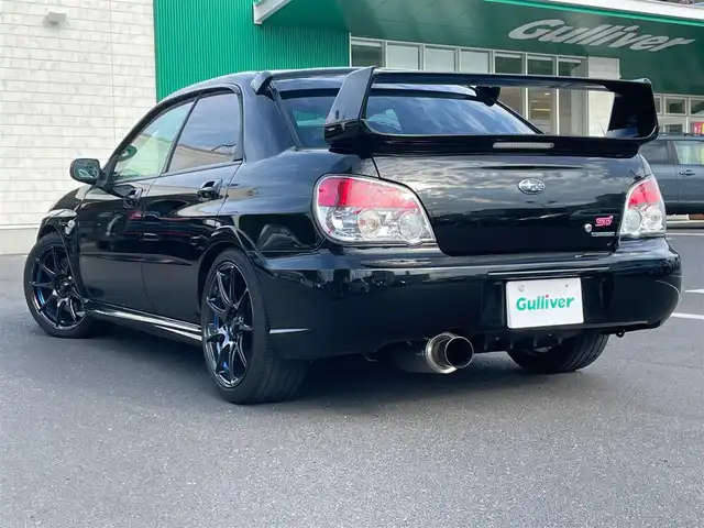 スバル インプレッサ ＷＲＸ STi 島根県 2006(平18)年 13.3万km オブシディアンブラックパール 社外HDDナビ　/DVD再生　/ETC　/純正HIDヘッドライト　/社外１８インチアルミホイール（wedsSport）/社外マフラー/ブレンボキャリパー　/純正フロアマット