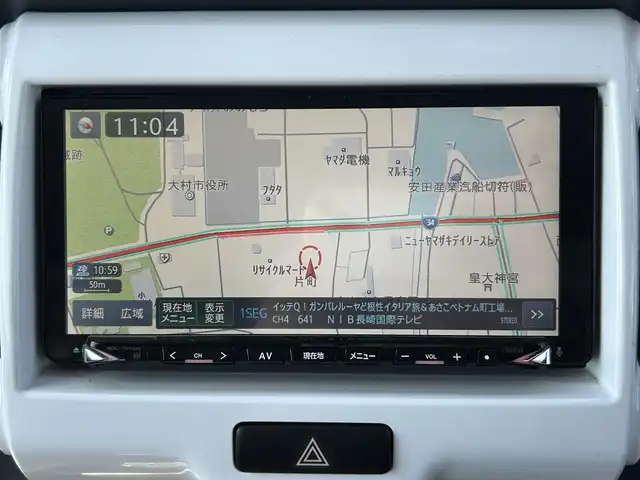 スズキ ハスラー X ターボ 長崎県 2016(平28)年 7.5万km スチールシルバーM ４ＷＤ/ワンオーナー/純正ナビ（ＡＭ／ＦＭ／ワンセグ／ＢＴ／ＳＤ／ＤＩＳＣ）/ドラレコ前後/ビルトインＥＴＣ/ＵＳＢ入力端子/グリップコントロール/ヒルディセントコントロール/シートヒーター前席/アイドリングストップ/ドアバイザー/レーンキープアシスト/衝突被害軽減システム/純正15インチアルミホイール/純正フロアマット/スペアキー/フォグランプ