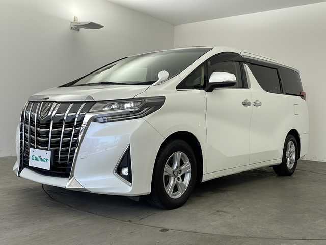 トヨタ アルファード X 兵庫県 2018(平30)年 6.2万km ホワイトパールクリスタルシャイン ・純正ナビ/Bluetooth/CD/DVD/TV/SD/・フリップダウンモニター/・バックカメラ/・トヨタセーフティセンス/・衝突軽減ブレーキ/・レーンキープアシスト/・レーダークルーズコントロール/・電動パーキングブレーキ/・ブレーキホールド/・クリアランスソナー/・前後コーナーセンサー/・MTモード付AT/・両側パワースライドドア/・サンルーフ/・AC100V電源/・WAC/・純正16インチアルミホイール/・純正スマートキー/・プッシュスタートボタン/・スペアキー/・ステアリングリモコン/・革巻きステアリング/・W＋サイドエアバッグ/・カーテンエアバッグ/・LEDオートライト/・オートマチックハイビーム/・ビルドインETC