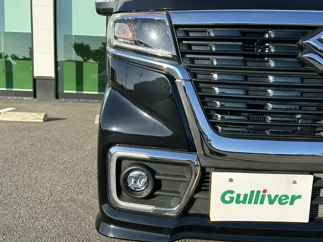 スズキ スペーシア カスタム HYBRID XS 和歌山県 2021(令3)年 2.7万km ブルーイッシュブラックパール3 社外ナビ/フルセグTV/バックカメラ/両側パワースライドドア/デュアルセンサーブレーキサポート/レーダークルーズコントロール/コーナーセンサー/ETC/純正アルミホイール/シートヒーター/シートバックテーブル/リアサーキュレーター/LEDヘッドライト