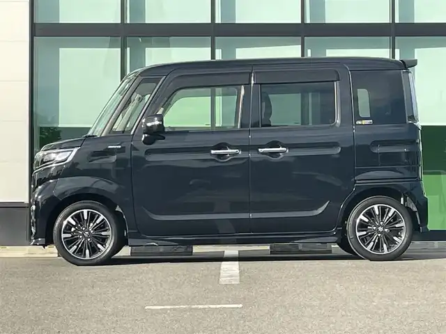 スズキ スペーシア カスタム HYBRID XS 和歌山県 2021(令3)年 2.7万km ブルーイッシュブラックパール3 社外ナビ/フルセグTV/バックカメラ/両側パワースライドドア/デュアルセンサーブレーキサポート/レーダークルーズコントロール/コーナーセンサー/ETC/純正アルミホイール/シートヒーター/シートバックテーブル/リアサーキュレーター/LEDヘッドライト