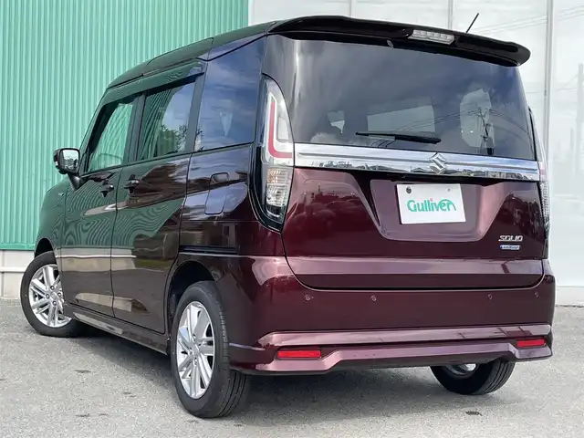 スズキ ソリオ HV MZ 福岡県 2023(令5)年 5.1万km メロウディープレッドパール ワンオーナー/レーンキープアシスト/クルコン/横滑り防止/両側パワスラ/衝突被害軽減システム/LEDオートライト/純正SDナビ(BT、フルセグTV、全方位カメラ)/純正アルミホイール/純正フロアマット/スマートキー