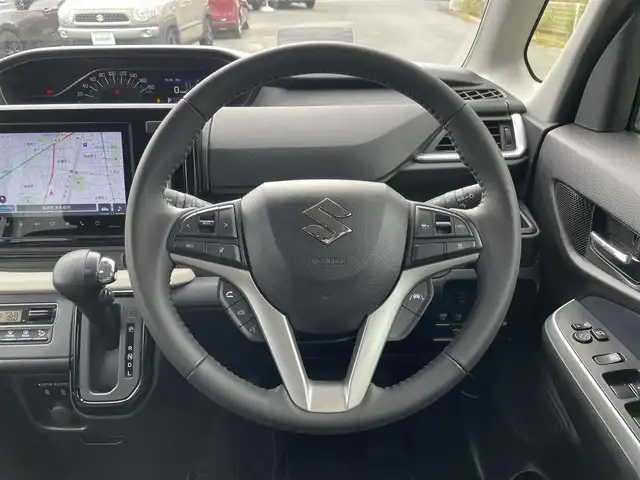 スズキ ソリオ HV MZ 福岡県 2023(令5)年 5.1万km メロウディープレッドパール ワンオーナー/レーンキープアシスト/クルコン/横滑り防止/両側パワスラ/衝突被害軽減システム/LEDオートライト/純正SDナビ(BT、フルセグTV、全方位カメラ)/純正アルミホイール/純正フロアマット/スマートキー