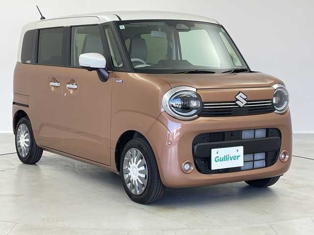 スズキ ワゴンＲ スマイル HYBRID X 茨城県 2024(令6)年 0.5万km ピンク 純正ディスプレイオーディオナビ　パノラミックビューモニタ－　フルセグＴＶ　両側電動スライドドア　追従クルコン　シートヒーター　衝突軽減ブレーキ　ＬＥＤライト　スマートキー　プッシュスタート　禁煙車