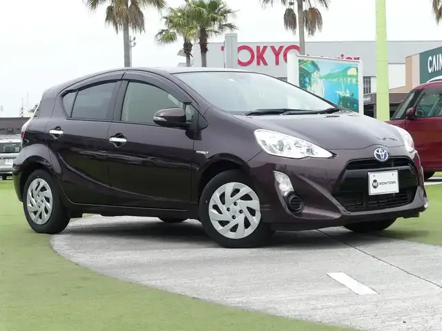 トヨタ アクア S スタイルブラック 千葉県 2016(平28)年 3.5万km ディープアメジストマイカメタリック Toyota Safety Sense/・プリクラッシュセーフティ/・レーンディパーチャーアラート/・オートハイビーム/純正SDナビ/ワンセグTV/【CD再生機能　Bluetooth接続】/前席シートヒーター/ETC/ウインカーミラー/スマートキー