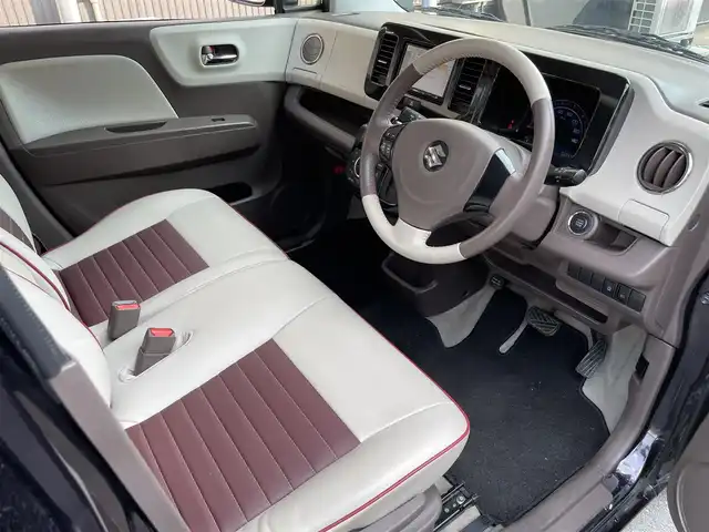 スズキ ＭＲワゴン Wit XS 滋賀県 2014(平26)年 6.7万km ミステリアスバイオレットパール 禁煙車/社外ナビ/（CD/USB/地デジTV）/合皮シート/シートリフター/革巻きステアリング/ステアリングリモコン/HIDヘッドライト/フォグランプ/オートヘッドライト/純正アルミホイール/社外フロアマット/ドアバイザー/アイドリングストップ/スマートキー/プッシュスタート