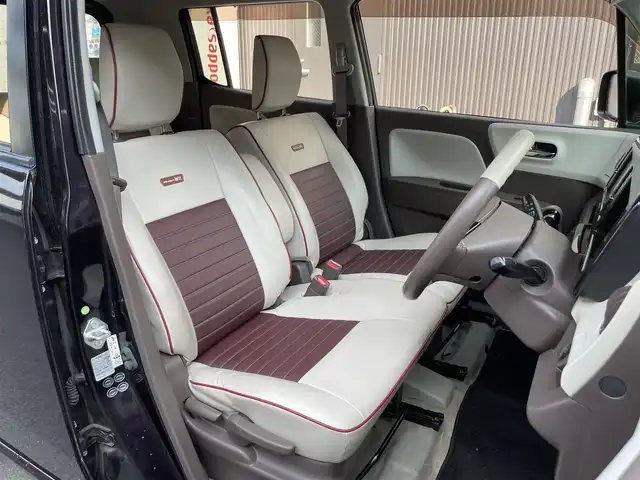 スズキ ＭＲワゴン Wit XS 滋賀県 2014(平26)年 6.7万km ミステリアスバイオレットパール 禁煙車/社外ナビ/（CD/USB/地デジTV）/合皮シート/シートリフター/革巻きステアリング/ステアリングリモコン/HIDヘッドライト/フォグランプ/オートヘッドライト/純正アルミホイール/社外フロアマット/ドアバイザー/アイドリングストップ/スマートキー/プッシュスタート