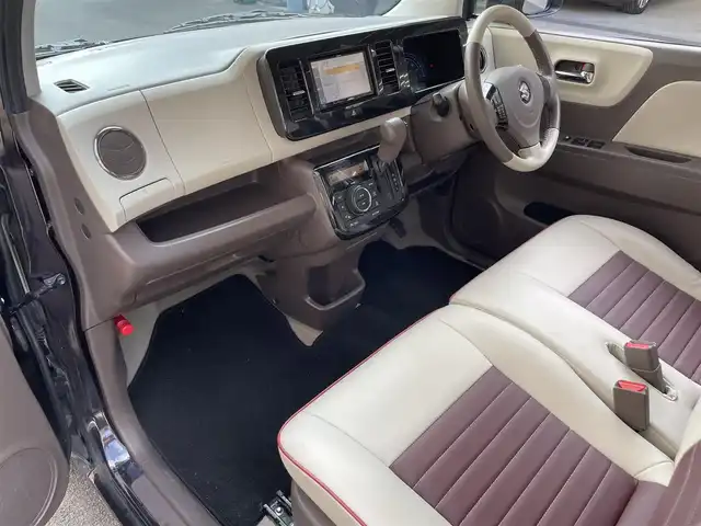 スズキ ＭＲワゴン Wit XS 滋賀県 2014(平26)年 6.7万km ミステリアスバイオレットパール 禁煙車/社外ナビ/（CD/USB/地デジTV）/合皮シート/シートリフター/革巻きステアリング/ステアリングリモコン/HIDヘッドライト/フォグランプ/オートヘッドライト/純正アルミホイール/社外フロアマット/ドアバイザー/アイドリングストップ/スマートキー/プッシュスタート