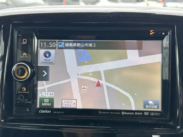 スズキ スペーシア カスタム XS 福島県 2014(平26)年 5.2万km ミステリアスバイオレットパール 純正ナビゲーション/型番：GCX513/【CD/DVD/USB/BT/TV】/バックカメラ/両側電動スライドドア/レーダーブレーキサポート/アイドリングストップ/HIDオートライト/リアドアシェード/純正フロアマット/純正ドアバイザー