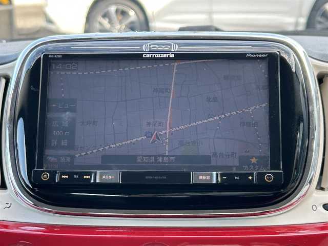 フィアット ５００ スーパーポップ 愛知県 2017(平29)年 6万km 赤 /禁煙/正規ディーラー車//メモリナビ/CD/DVD/SD/BT/MSV//ドライブレコーダー/ETC//革調シートカバー//革巻きステア/ステアスイッチ//キーレスキー//スペアタイヤ//新車時保証書//取扱説明書//ナビ取扱説明書