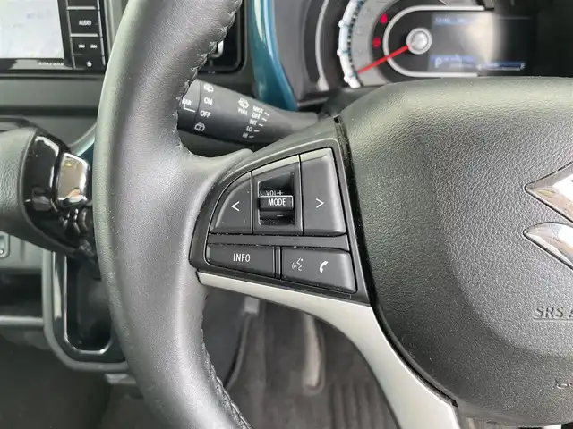 スズキ ハスラー HYBRID X 熊本県 2021(令3)年 2.4万km デニムブルー ガンメタリック 2トーン 純正ナビ/AM/FM/CD/DVD/BT/フルセグTV/バックカメラ/衝突軽減ブレーキ/レーンキープアシスト/アイドリングストップ/シートヒーター（D席N席）/オートマチックハイビーム/オートライト/フォグランプ/LEDヘッドライト/プッシュスタート/スマートキー/純正フロアマット/ビルトインETC/盗難防止システム