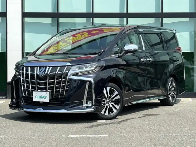 トヨタ アルファード S Cパッケージ 和歌山県 2022(令4)年 2.2万km スパークリングブラックパールクリスタルシャイン 純正ナビ/フルセグＴＶ/（BT/CD/DVD/AM/FM/USB)/バックカメラ/横滑り防止/レーダークルーズコントロール/レーンキープアシスト/衝突被害軽減ブレーキ/オートライト/ブラインドスポットモニター/前後コーナーセンサー/サンルーフ/フリップダウンモニター/前後ドライブレコーダー/ビルトインETC/前席/・シートベンチレーション/・シートヒーター/・パワーシート/D席シートメモリー/電動リアゲート/両側パワースライド/ステアリングリモコン/ステアリングヒーター/LEDヘッドライト/フォグランプ