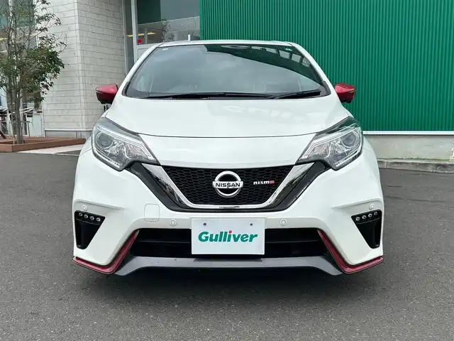 日産 ノート ニスモ 宮城県 2020(令2)年 3万km パール インテリジェントアラウンドビューモニター/＋インテリジェントルームミラー＋ドアミラーヒーター/LEDヘッドランプ/＝＝＝/インテリジェントエマージェンシーブレーキ/車線逸脱警報/踏み間違い防止アシスト/コーナーセンサー/ハイビームアシスト/純正ナビ（MP319D-W）/・CD/DVD/・Bluetooth/・フルセグTV/ETC/ドライブレコーダー/革巻きステアリング/ステアリングスイッチ/フォグランプ/オートライト/スマートキー＆プッシュスタート/電動格納ミラー/純正16インチAW/純正フロアマット/Wエアバッグ