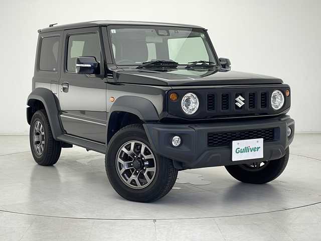 スズキ ジムニー シエラ JC 千葉県 2019(平31)年 1.9万km ブルーイッシュブラックパール3 ４WD/スズキセーフティサポート/衝突軽減ブレーキ/車線逸脱警報機能/ダウンヒルアシスト/純正ナビ/AM/FM/CD/DVD/Bluetooth/フルセグTV/バックカメラ/クルーズコントロール/シートヒーター（D/N席）/革巻きステアリング/ステアリングスイッチ/LEDヘッドライト/ドライブレコーダー/ETC/純正アルミホイール/純正フロアマット/プッシュスタート/スマートキー